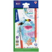 Карандаши 12цв акварельные Berlingo SuperSoft. Рыбки + кисть трехгран SSA1712/12/Китай Карандаши 12цв акварельные Berlingo SuperSoft. Рыбки + кисть трехгран SSA1712/12/Китай