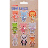 Набор объемных наклеек "deVENTE. Shake me. Animal" 11,5 x 15,5 см 8002043/12/Китай