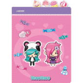 Папка-уголок c 8-ю карманами A4 "deVENTE. NicoNico:-)"  200мкм фактура песок 3074303/Китай