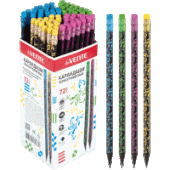 Карандаш ч/г HB "deVENTE. Black&Bright" 2мм круглый с ластиком 5032802/72/Китай