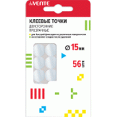 Клеевые точки двусторонние "deVENTE" прозрачные Ø 15мм 56шт 2л 4163300/Китай Клеевые точки двусторонние "deVENTE" прозрачные Ø 15мм 56шт 2л 4163300/Китай