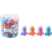 Точилка "deVENTE. Rocket" 1отв с контейнером и ластиком пластик 8031008/Китай