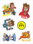 Набор наклеек А6 4л Влад А4 Хатбер 4Н6н/200/Россия