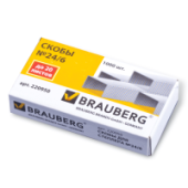 Скобы №24/6 1000шт Brauberg 220950/10/Китай