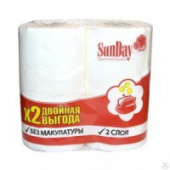 Туалетная бумага SUNDAY 2сл А4/24 палп Туалетная бумага SUNDAY 2сл А4/24 палп