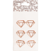 Скрепки метал 36x26мм "deVENTE. Gold Rose. Diamond" розовое золото 6шт 4135007/48/Китай Скрепки метал 36x26мм "deVENTE. Gold Rose. Diamond" розовое золото 6шт 4135007/48/Китай