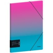 Папка на резинке А4 Radiance 600мкм, розовый/голубой градиент с рис Berlingo FB4_A4002/Китай