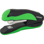 Степлер "deVENTE. MonoChrome" №10 12л глубина скрепления 45мм пластик черный с неон зеленым 4142001/