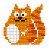 Алмазная мозаика  магнит "Котик" 6.5 х 7 см "ФРЕЯ" ALVM-001/Россия