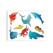 Трафарет раскраска детский Морские обитатели ТР 06/10/60/Россия