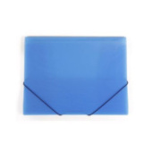Папка на резинке А4 синяя Hatber LINE полупрозр. пластик Пк4р_03009/ Россия