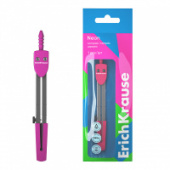 Циркуль металлический ErichKrause Neon 120мм розовый 61282/Китай Циркуль металлический ErichKrause Neon 120мм розовый 61282/Китай