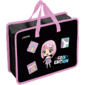 Папка для тетрадей A4 "deVENTE. Fancy Girl" с расширением 10см на молнии пластик 400мкм 8054442/Кита