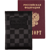 Обложка для паспорта "deVENTE. TOTAL BLACK" 10x14см фактурная ткань 1030402/20/Китай