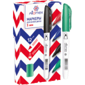 Маркер для доски "Attomex  пулевидный  3мм зеленый 5040704/12/Китай