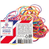 Резинки банковские "Attomex" 60мм 100г цветные 4152310/Китай Резинки банковские "Attomex" 60мм 100г цветные 4152310/Китай