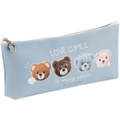 Пенал косметичка MESHU "Bears", искусственная кожа MS_49479/Китай