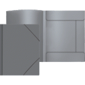 Папка с резинкой A4 "Attomex"  450мкм фактура "песок" непрозрачная серая 3070403/100/Россия