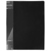 Папка А4 20 файлов 14мм STANDARD 600мкм Черная пластик Hatber 20AV4_00099/40/Китай