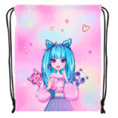 Мешок для обуви 1отд 36*44 Anime Girl КОКОС 214658/Китай