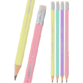 Карандаш ч/г HB "deVENTE.Pastel"  2мм трёхгран с ластиком пластик пастель ассорти 5032337/12/Китай