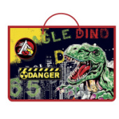 Папка А4 пластик ручки-шнурок ОПАСНЫЙ ДИНО 2023 ПМ-А4-35/50/Россия