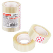 Скотч 19мм х 33м BRAUBERG 4шт. прозрачный 228762/Китай Скотч 19мм х 33м BRAUBERG 4шт. прозрачный 228762/Китай
