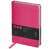 Ежедневник А5 2023г 184л Berlingo Starlight кожзам сер. срез фуксия DD3_83504/20/Китай