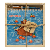 Набор скетчбук 190*190мм Капибара + Ручка шариковая CENTRUM 75508/Россия