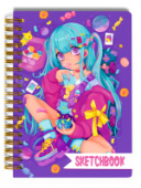 СКЕТЧБУК 64л спираль Фанатка мишек MyArt. АНИМЕ 467-0-159-01591-8/10/Россия