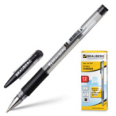 Ручка гелевая BRAUBERG Number One черная узел 0,5мм линия 0,35мм резиновый упор 141194/12/ Ручка гелевая BRAUBERG Number One черная узел 0,5мм линия 0,35мм резиновый упор 141194/12/