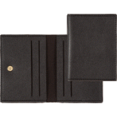 Визитница на кнопке "deVENTE. Casual" 8x11см иск кожа 4отд черная 1020420/10/Китай