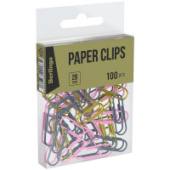 Скрепки 28мм Berlingo 100шт цветные розовый+золотой DBs_28100f/24/Китай Скрепки 28мм Berlingo 100шт цветные розовый+золотой DBs_28100f/24/Китай