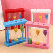 Часы песочные из дерева и стекла "deVENTE. Benefit " 9x9x3см 3шт на подставке 1мин 3мин 5мин 9023204