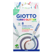 Фломастеры 8цв блестящие чернила пастельные цвета Giotto Turbo Glitter 426300/48/Италия Фломастеры 8цв блестящие чернила пастельные цвета Giotto Turbo Glitter 426300/48/Италия