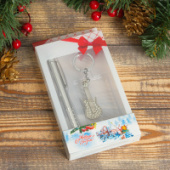 Набор подарочный 2в1 ручка, брелок гитара в стразах 4429100/Китай