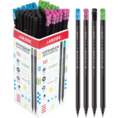 Карандаш ч/г HB "deVENTE. BlackStyle" 2мм круглый с ластиком 5032801/72/Китай