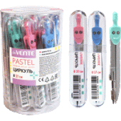 Циркуль "deVENTE. Pastel" пластик футляр цвета пастель ассорти 5098000/Китай Циркуль "deVENTE. Pastel" пластик футляр цвета пастель ассорти 5098000/Китай