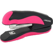 Степлер "deVENTE. MonoChrome" №10 пластик черный с неон розовым 4142007/12/Китай