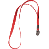 Лента для бейджа "deVENTE" текстильная 40см с метал клипом красная 4010701/50/Китай