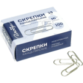 Скрепки 28мм 100шт "Globus" овальные никел С28-100Н 4135705/120/Россия Скрепки 28мм 100шт "Globus" овальные никел С28-100Н 4135705/120/Россия