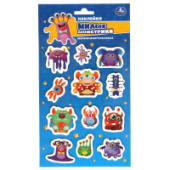 Мягкие многораз. наклейки 137х247мм монстрики Умка 4680107916044/Россия