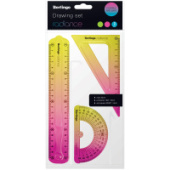 Набор чертежный средний Radiance гибкий желтый/розовый градиент Berlingo RS_10320/24/Китай