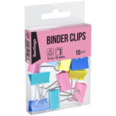 Зажим 19мм Berlingo 10шт цветные ассорти пастель BC1019e/24/Китай Зажим 19мм Berlingo 10шт цветные ассорти пастель BC1019e/24/Китай