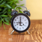 Часы-будильник "Mini panda" black C006-06/Китай