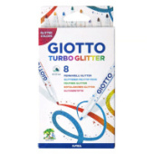 Фломастеры 8цв  блестящие чернила Giotto Turbo Glitter 425800/6/Италия