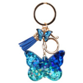 Брелок 5см Бабочка пластик/текстиль бирюзовый КОКОС 241242/12/Китай Брелок 5см Бабочка пластик/текстиль бирюзовый КОКОС 241242/12/Китай