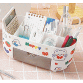 Органайзер настольный "deVENTE. Bunny" пластик 22,5x11,5x10,5см белый с наклейками 4104353/12/Китай