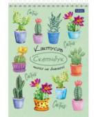 Блокнот скетчбук А5 80л Кактусов много не бывает! спираль Хатбер 80Б5Aгр_22222/30/Россия