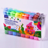 Mасса для лепки 18цв 13г пластик стеки 3шт в комплекте Mazari M-4194-18/Китай